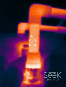 Seek reveal heating water pipe inspection